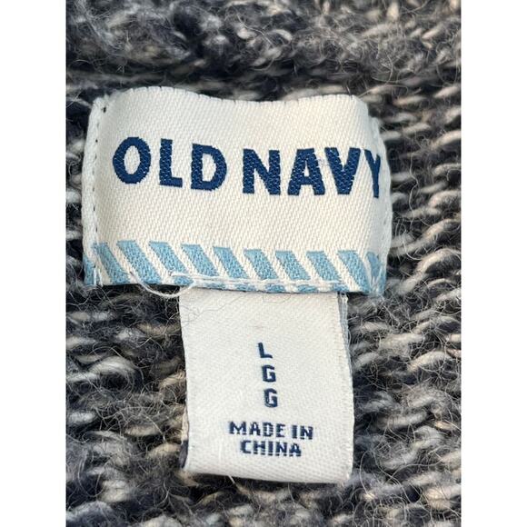 OLD NAVY Mens Ink Blue Wool Blend Salt Shawl Cardigan Button Down Preppy - Picture 3 of 11